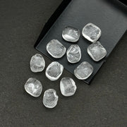 Natural Crystal Quartz Rough Gemstones, Raw Crystal Quartz Beads, Rough Loose Crystal Quartz Gemstones, 12X15 MM Approx Healing Raw Crystals