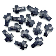 AAA Black Sunstone Cross Shape Briolettes, Black Sunstone Gemstone Beads, Holy Cross Charm for Jewelry, 15 MM Jesus Lord Spiritual Beads