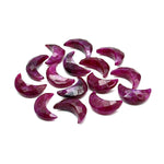 Load image into Gallery viewer, Red Ruby Moon Briolettes: Faceted Gemstone Beads, 17mm