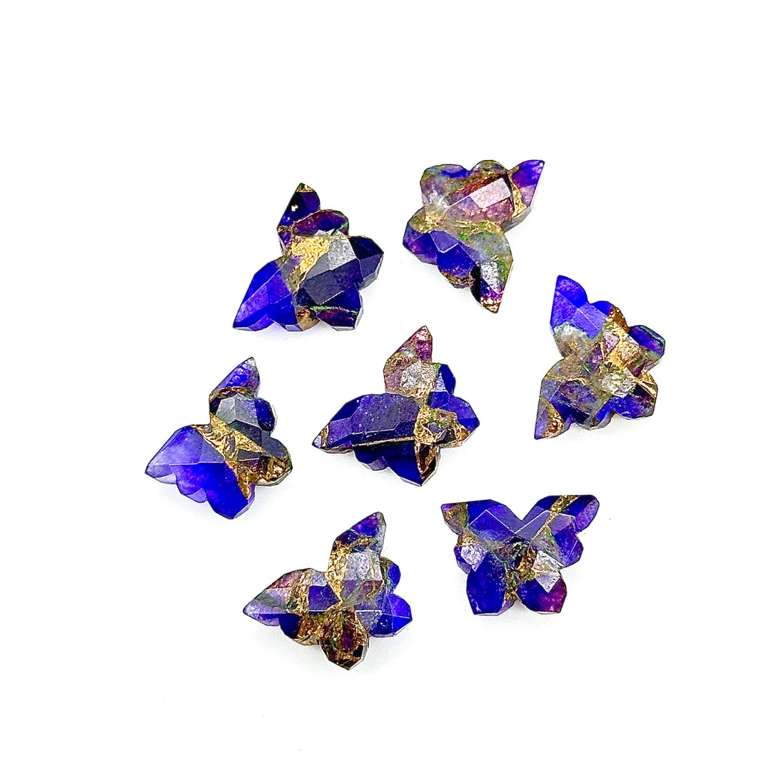 Sparkling Butterflies, Copper Amethyst Butterfly Shape Beads, Faceted Butterfly Gemstone, Purple Amethyst Carving Beads 14x10 MM, Charm Bead