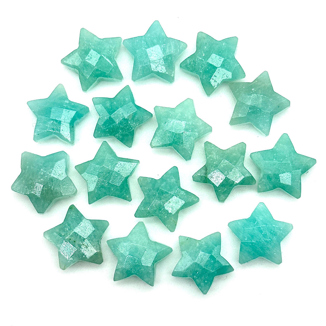 Natural Amazonite Star Shape Briolettes, AAA Amazonite Star Beads, Hand Carved Star for Crafts and Jewelry, Star Shape Charms, 15 MM