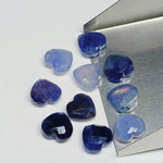 Load image into Gallery viewer, Natural Iolite Heart Shape Gemstone Beads, Faceted Heart Shape Briolette's Beads, 10 MM Iolite Beads Loose Gemstone Charms For Jewelry
