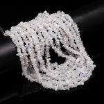 Load image into Gallery viewer, AAA Rainbow Moonstone Uncut Beads Strand, AAA Moonstone Chips Beads for Jewelry Making, 16" Inch Uncut Chip Beads, Freeform Uncuts