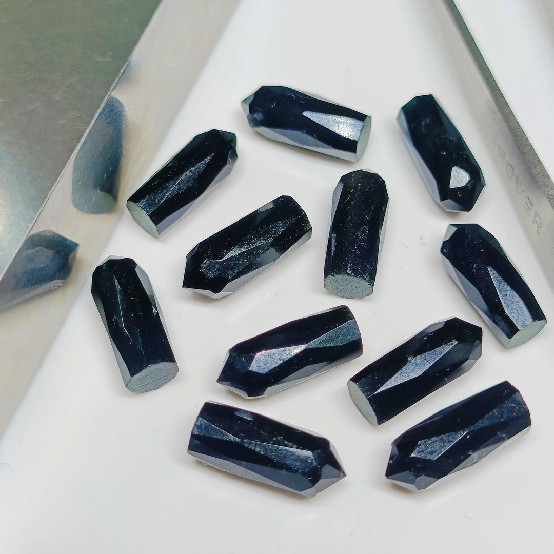 2,3,4,5,6 pcs 100% Natural Black Onyx Faceted Pencil Shape Loose Gemstone, Black Onyx Loose Gemstone, Gemstone For Jewellery 13.5X5.5 mm