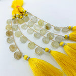Load image into Gallery viewer, Natural Golden Rutile Shell Shape Beads, Hand Carved Shell Briolette's, Shell Shape Gemstone 12 MM