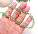 Load image into Gallery viewer, Green Strawberry Oval Beads Necklace, Smooth Oval Beaded Necklace, Sterling Silver Gemstone Jewelry, Bridesmaid Necklace Gifts