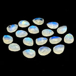 Load image into Gallery viewer, AAA+ Natural Rainbow Moonstone Faceted Pear Shape Beads, 9X12 MM Flashy Moonstone Briolette's Beads, Matched Pairs, Jewelry Making Beads