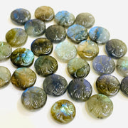 100% Natural Labradorite Fancy Shape Carved Gemstone, Loose Gemstone, Fancy Shape Gemstone For Jewellery, Carved Gemstone 11 mm