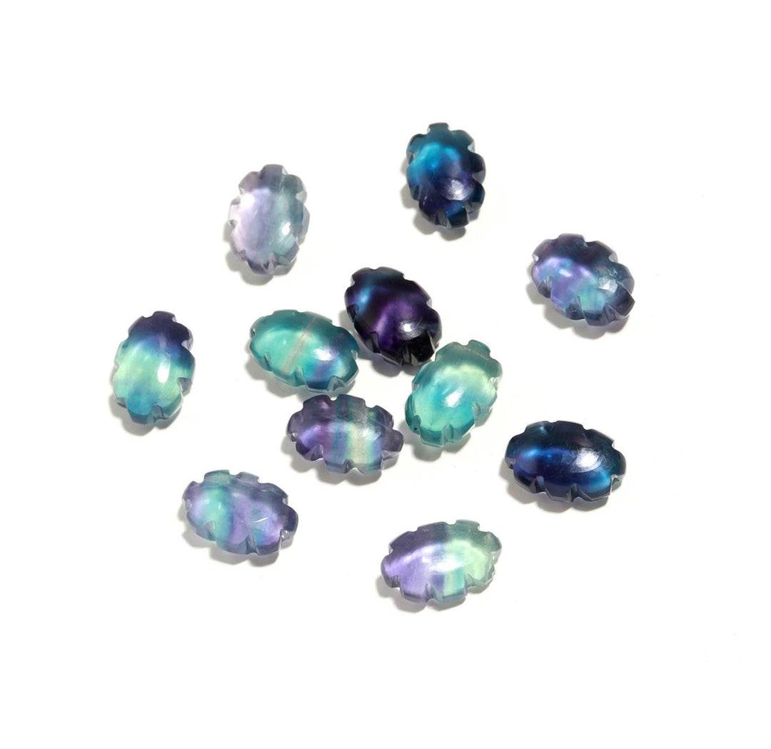 Pretty Rainbow Fluorite Clouds Shape Beads, Multi Fluorite Smooth Cloud Beads, Carved Cloud Gemstone Charms, 12 MM, Loose Carved Briolettes