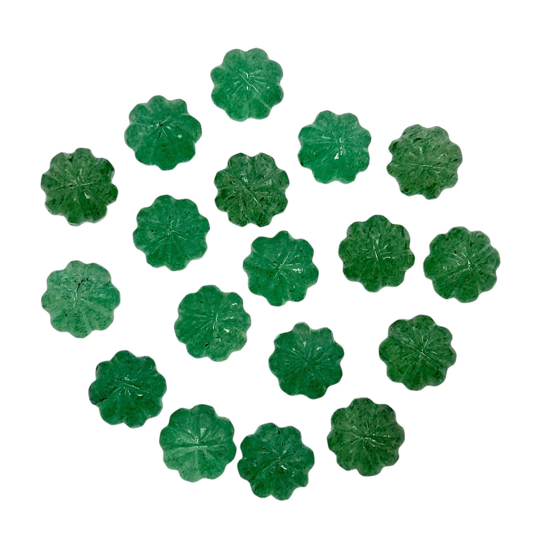 Natural Green Strawberry Quartz Melon Shape Beads, Hand Carved Pumpkin Shape Gemstone Beads, 6X8 MM Natual Strawberry Beads For Jewelry