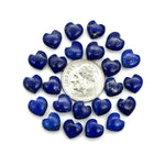 Load image into Gallery viewer, AAA Lapis Lazuli Heart Shape Briolettes, Natural Blue Lapis Smooth Heart Shape Beads, Hand Carved Gemstone, Jewelry Making Loose Charm, 8 MM
