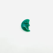 AAA Natural Green Onyx Moon Face, Green Onyx Half Moon Carvings, 18X13 MM, Jewelry Making Carving Gemstone, Carved Face Crystal, Face Charm