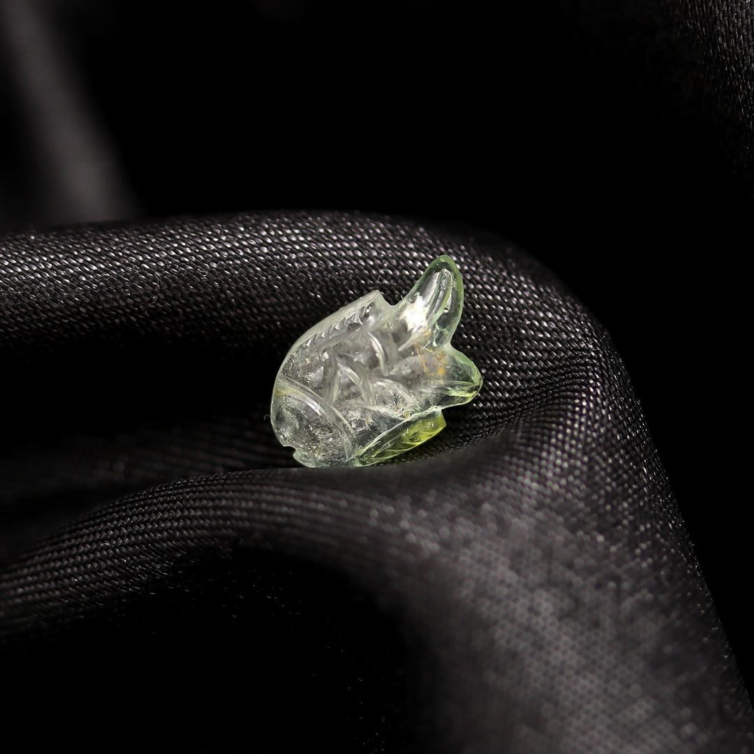 Green Tourmaline Fish Shape Stone, AAA Tourmaline Carved Fish Shape Beads for Jewelry Making, 15 MM