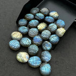 Load image into Gallery viewer, 1,2,3,4,5 pcs Natural Labradorite Scarab Shape Gemstone Beads, Flashy Labradorite beetle Face Beads, Blue Fire Animal Carvings, 10X12 MM