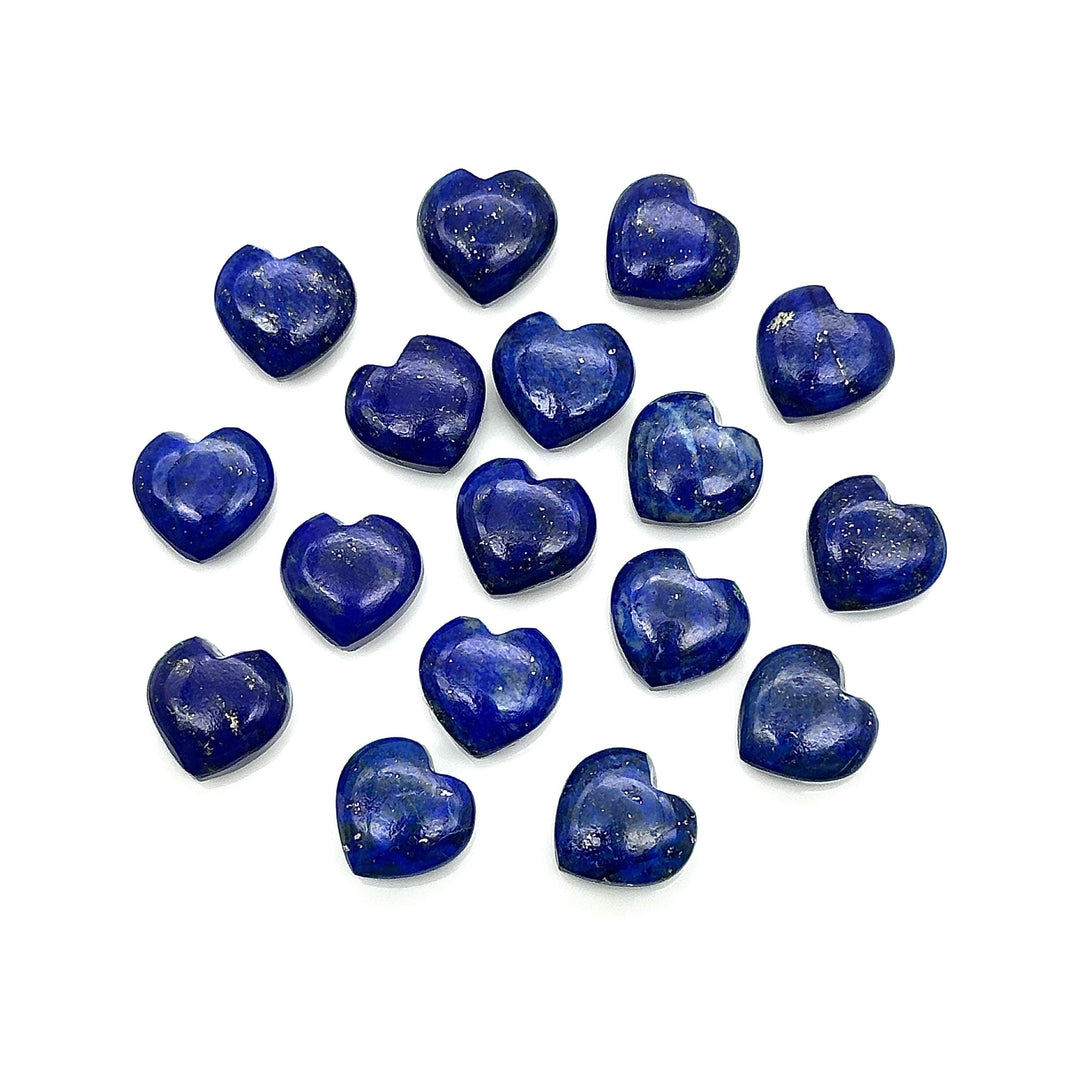 Natural Lapis Lazuli Heart Shape Briolettes, Blue Lapis Smooth Heart Shape Beads, Hand Carved Gemstone, Jewelry Making Loose Charms, 10 MM