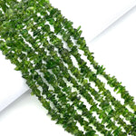 Load image into Gallery viewer, AAA Chrome Diopside Uncut Beads Strand, Chrome Diopside Chips Beads for Jewelry Making, 16" Inch Green Uncut Chip Beads, Freeform Uncuts