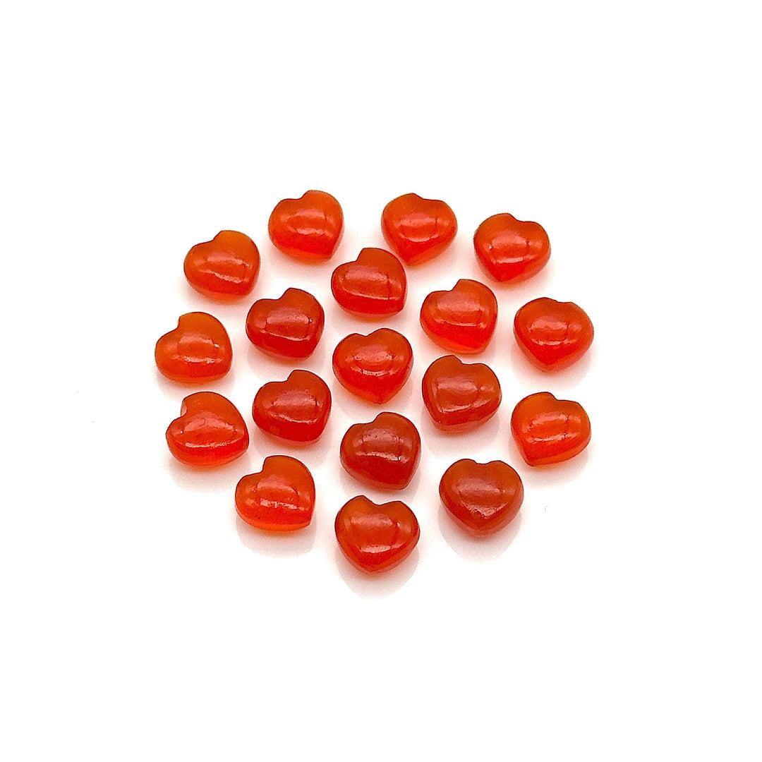 Natural Carnelian Heart Shape Briolette's, Orange Carnelian Smooth Heart Shape Beads, Loose Gemstones, 8 MM Heart Charms for Jewelry