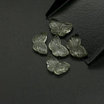 Load image into Gallery viewer, Green Amethyst Butterfly Beads: Carved Gemstone Charms, 11x18mm