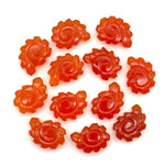 Load image into Gallery viewer, Genuine Carnelian Carved Shell Beads, Hand Carved Snail Shell Shape Gemstone, Seashell Charm, 16 MM Orange Seashell For Jewelry Making