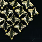 Load image into Gallery viewer, Natural Lemon Quartz Ninja Star Shape Carving Beads, Ninja Star Shape Gemstone Beads, 11X15 MM Jewelry Making Beads, Star Shape Briolettes
