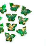 Load image into Gallery viewer, Green Mohave Copper Turquoise Butterfly Shape Beads, Turquoise Butterfly, Faceted Butterfly Gemstone, Green Turquoise Carving Beads 14x10 MM