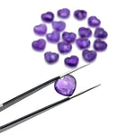 Load image into Gallery viewer, Amethyst Heart Briolette Beads: Faceted 12mm Carved Charms