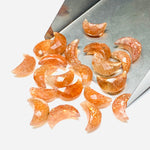 Load image into Gallery viewer, 2,3,4,5,6 Pcs Natural Red Sunstone Moon Shape Beads, Faceted Hand Carved Gemstone Beads, Moon Shape Gemstones, Crescent Beads 12 mm