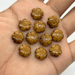Load image into Gallery viewer, AAA Tiger's Eye Flower Shape Carvins, Natural Tiger Eye Flower Shape Carving, Jewelry Making Loose Gemstone Charms, 12 MM, Carved Crystals