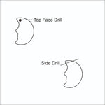 Load image into Gallery viewer, AAA Natural Crystal Moon Face, Crystal Quartz Hand Carved Beads, 18X13 MM, Jewelry Making Carving Gemstone, Chakra Healing Moon Charms