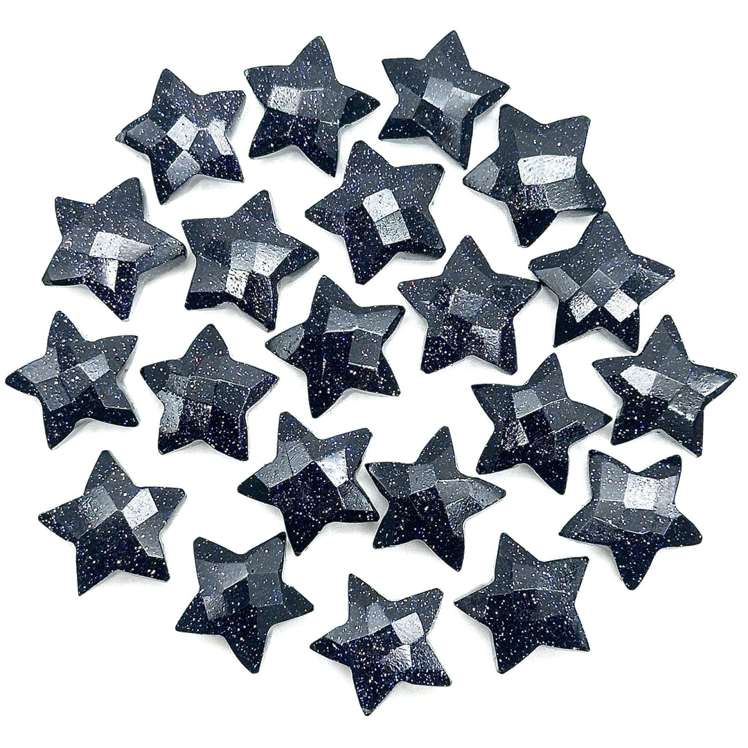 AAA Black Sunstone Star Shape Briolettes, Sunstone Star Beads, Hand Carved Sunstone Star for DIY Crafts, Shiny Black Star for Jewelry, 15 MM