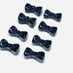 Load image into Gallery viewer, 2,3,4,5 Pcs Black Sunstone Hand Carved Bow Shape, Bow Shape Gemstone For Jewellery, Bow Shape Gemstone, 12X6 mm