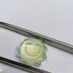 Load image into Gallery viewer, Natural Prehnite Sunflower Shape Carved Gemstone, Loose Gemstone, Fancy Shape Carving Loose Gemstone Beads for Jewlery, 12 MM Prehnite Beads