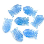 Load image into Gallery viewer, Blue Chalcedony Handmade Fish Carving ~ Fish Shape Carving Gemstone Briolette's ~ Jewelry Making Loose Gemstones ~ 1 Pieces 25X15mm