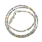 Load image into Gallery viewer, Herkimer Diamond Necklace: Raw Gemstone Beads, Sterling Silver (16 inches)
