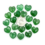 Load image into Gallery viewer, Faceted Green Strawberry Quartz Heart Briolettes: Hand Carved Gemstone Beads, 12mm