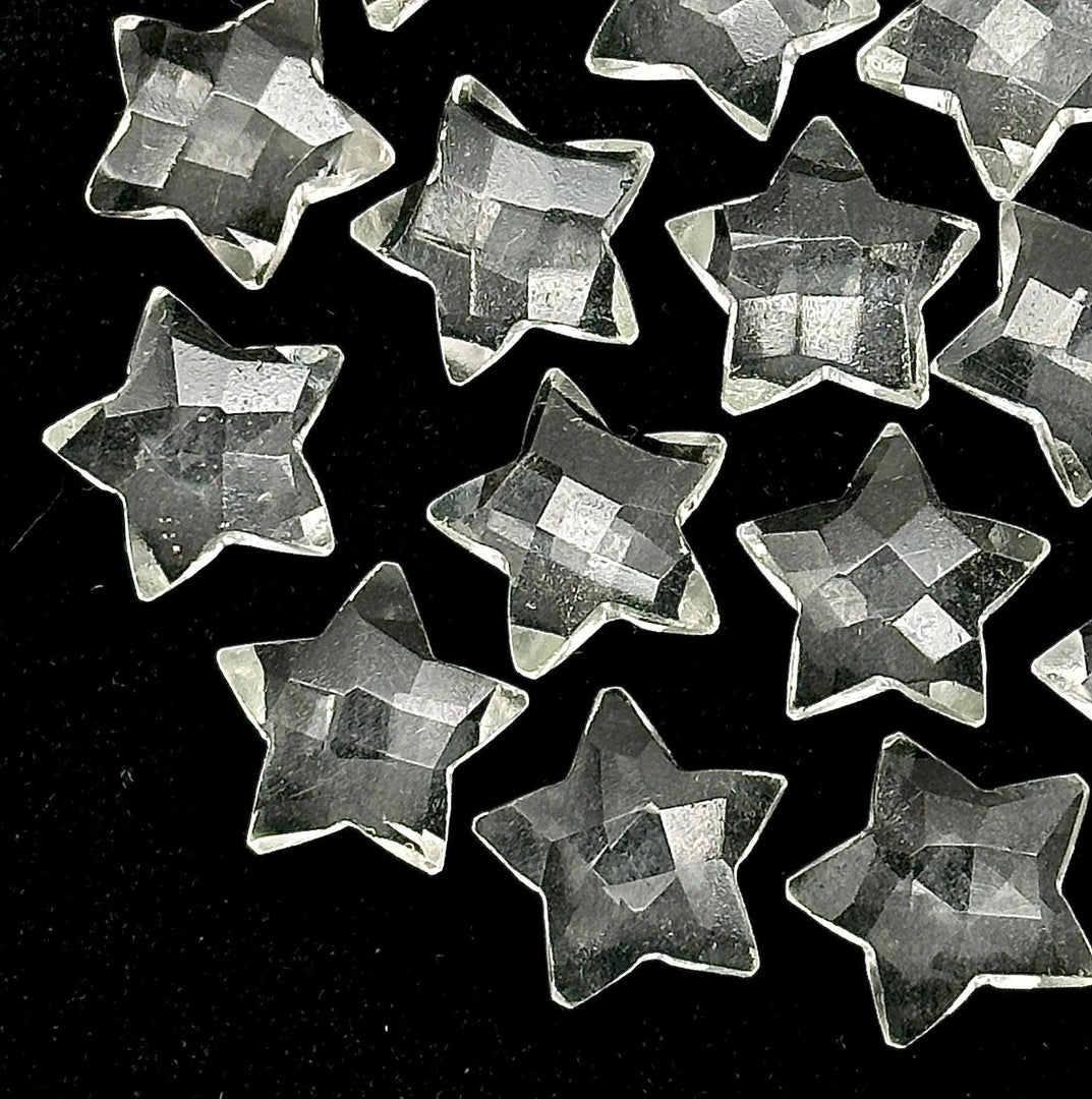 AAA Crystal Quartz Star Shape Briolettes, Natural Clear Quartz Star Gemstone for Jewelry Making, Faceted Clear Quartz Star Charms, 15 MM