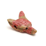 Load image into Gallery viewer, Natural Unakite Fox Head, Hand Carved Unakite Wolf Face Side Drilled for Jewelry Making, Gemstone Crystal Gifts 40 MM