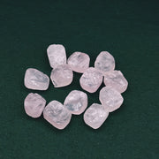 Natural Rose Quartz Rough Gemstones, Raw Rose Quartz Beads, Rough Loose Rose Quartz Gemstones, 12X15 MM Approx Healing Raw Crystals