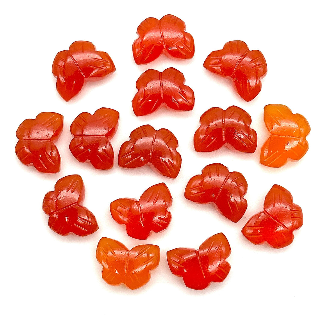 Superb Carnelian Butterfly Shape Beads, AAA Carnelian Hand Carved Butterfly Briolettes, Gemstone Carvings, 13 MM Mini Loose Butterfly Charms