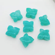 2,3,4,5,6 100% Natural Amazonite Butterfly Shape Carving Beads, Carved Smooth Butterfly Gemstones, Jewelry Making Charms, 13X9-14X10 mm.