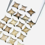 Load image into Gallery viewer, Natural Smokey Quartz Ninja Star Shape Carving Beads, Fancy Star Shape Gemstone Beads, 11X15 MM Jewelry Making Star Shape Briolettes Beads