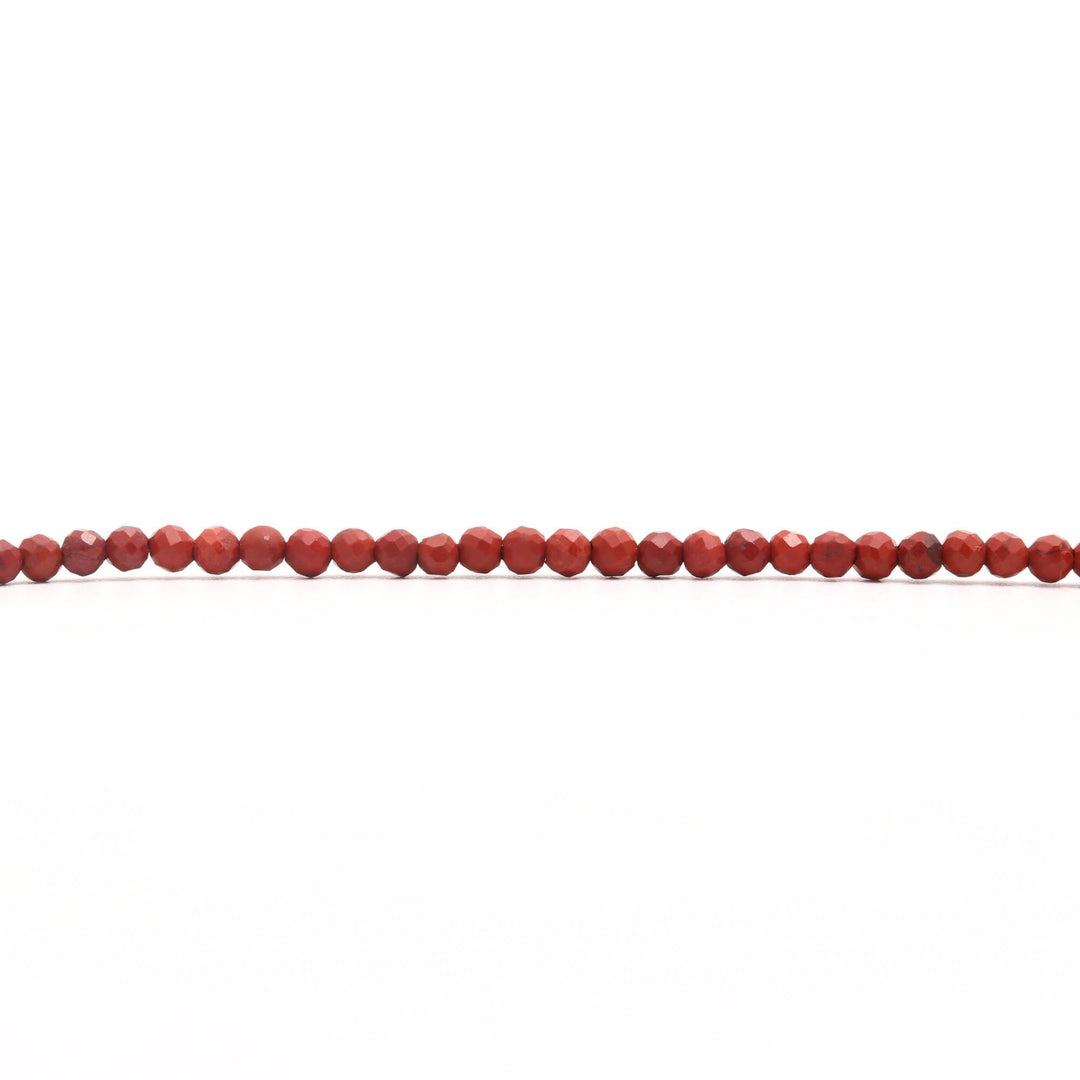 Natural Red Jasper Round Beads, Micro Faceted Jasper Mini Beads, 2 MM Beads for Jewelry, 13 Inches, Wholesale Beads