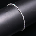 Load image into Gallery viewer, Natural Labradorite Beaded Bracelet, Faceted Labradorite Beads Bracelet, Gemstone Silver Bracelet/Anklet, Yoga &amp; Meditation Bracelet, 2 MM