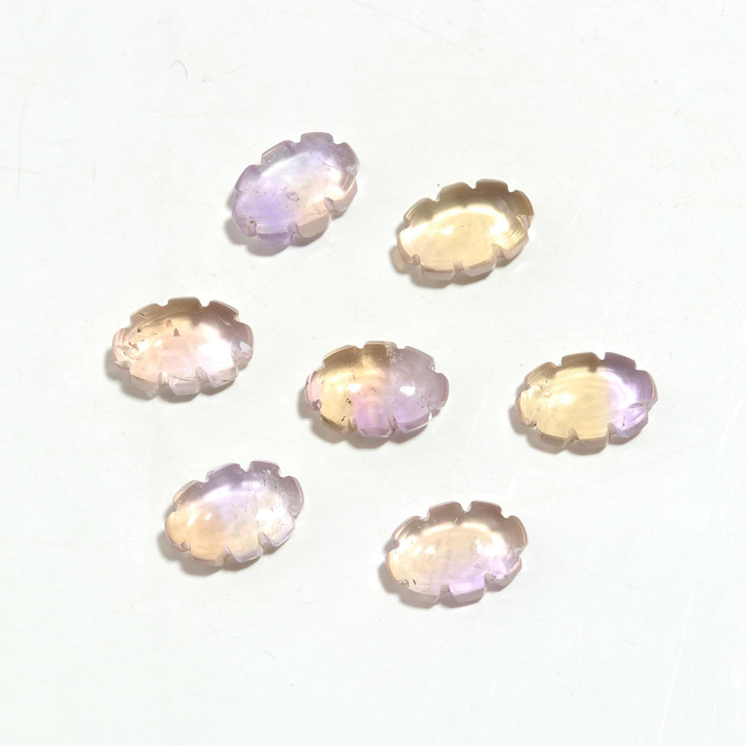 100% Natural Ametrine Clouds Shape Beads, AAA Ametrine Smooth Cloud Shape Beads, Carved Cloud Shape Charms, 12 MM, Loose Carved Briolettes
