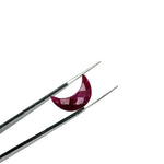 Load image into Gallery viewer, Red Ruby Moon Briolettes: Faceted Gemstone Beads, 17mm