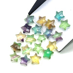 Load image into Gallery viewer, High Quality Multi Fluorite Star Shape Briolette's, Fluorite Faceted Hand Carved Star Shape Beads, Star Shape Loose Charm Jewelry Beads 10MM