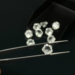 Load image into Gallery viewer, AAA Crystal Quartz Flower Shape Faceted Gemstone, Flower Shape Carving Cut Stones For Jewelry Making, 10 MM Clear Visible Crystal Beads