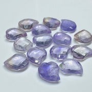 2,3,4,5,6 pcs 100% Natural Amethyst Heart Shape Gemstone, Natural Heart Shape Gemstone, Gemstone For Jewellery, 15X13 mm (Approx)