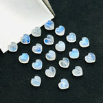 Load image into Gallery viewer, 2,3,4,5,6 pcs Natural Rainbow Moonstone Smooth Heart Shape Briolette's ~ 8 MM Loose Carving Gemstone For Jewelry Making ~ Hand Carved