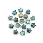 Load image into Gallery viewer, Flashy Labradorite Star Shape Briolette's, Natural Labradorite Star Gemstone Beads, Smooth Labradorite Star Beads, Mini Charms 8 MM